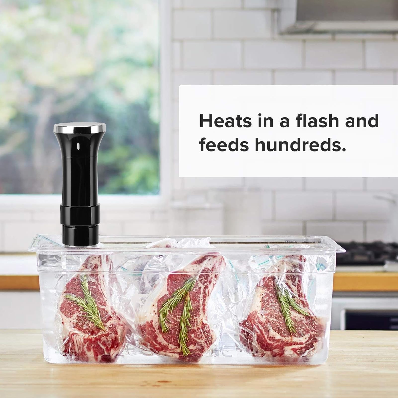 Kit de Cocina de Inmersión, Cocina Al Vacío Profesional de 1100 W, Control Preciso de Temperatura y Tiempo, Pantalla Digital, Calentamiento Rápido (Enchufe europeo 220V)