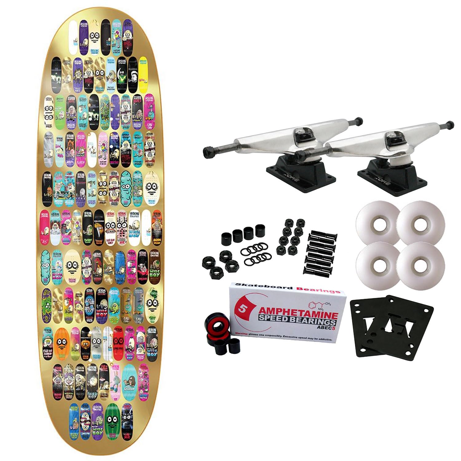 Amazon.com: Heroin Skateboard Complete 100th Egg 9.125