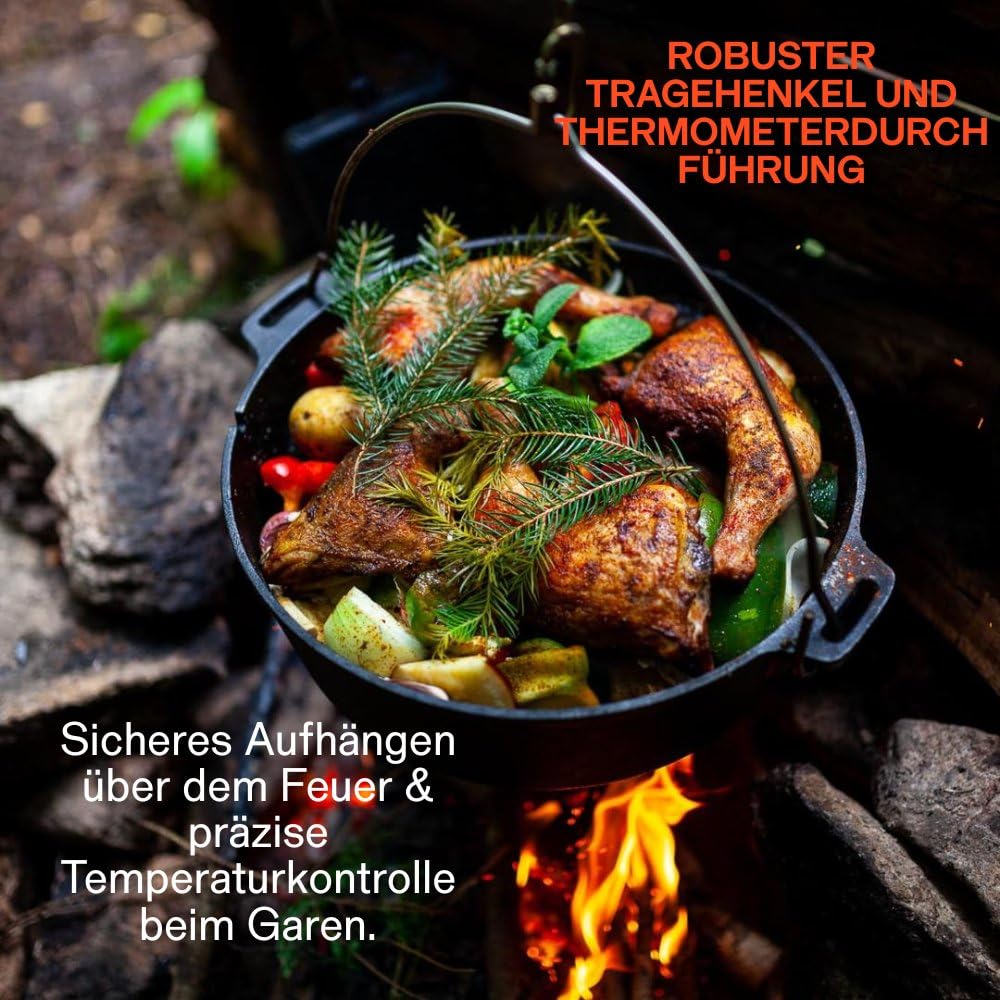 Petromax Dutch Oven Set FT3-T & FT6-T – Zweiteiliges Gusseisen-Set zum Braten, Backen & Schmoren – Vorgebrannt, feuerfest & vielseitig für Outdoor & Küche