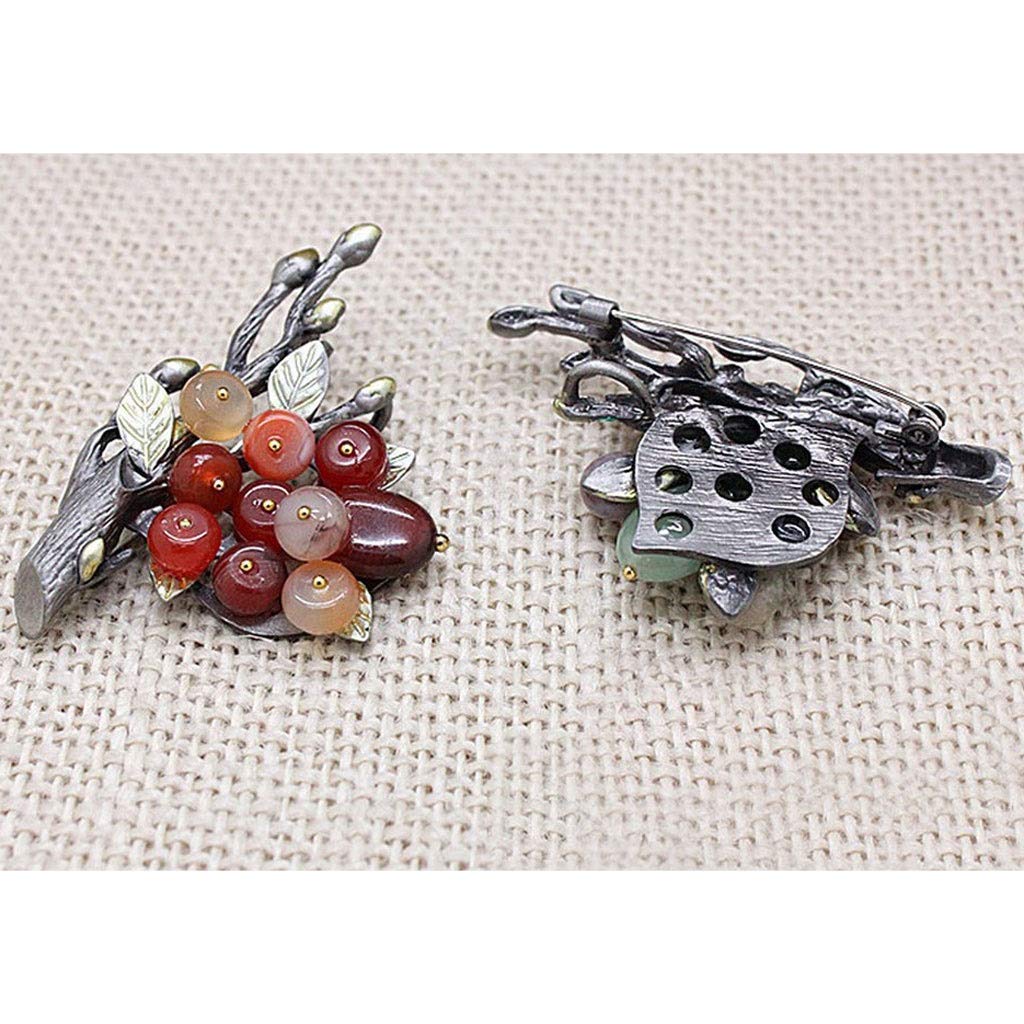 WXKAGF Brosche Damen-Broschen – modische Kristall-Frucht-Pin-Brosche, Damen-Kleidung, Dekoration