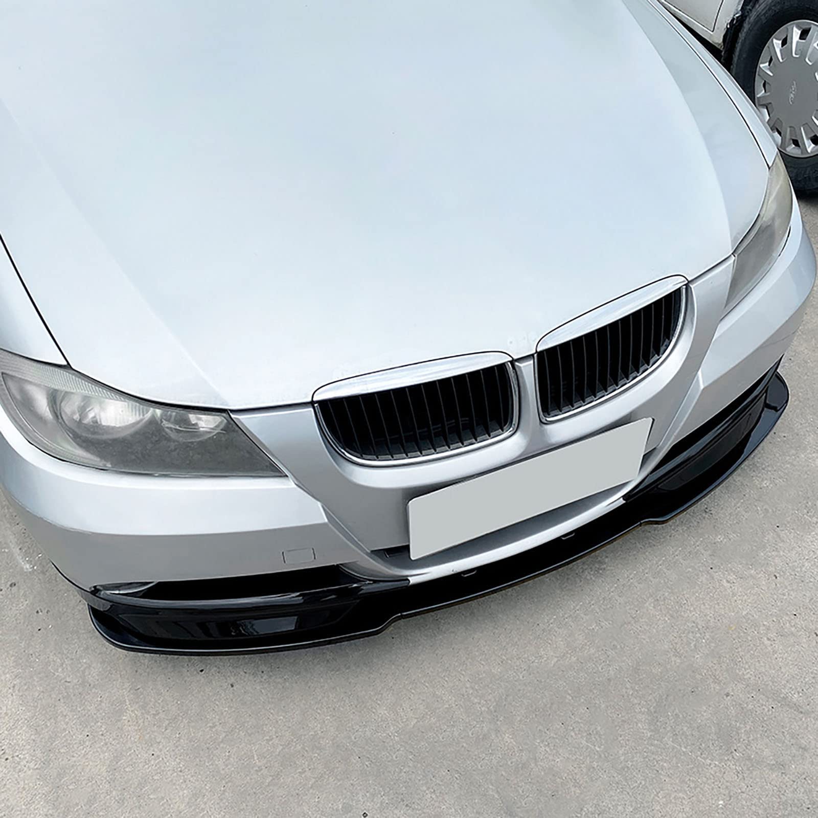 ONURTH Lèvre de Pare-Chocs de Spoiler Avant pour BMW 3 Series E90 E91 320i 325i 2005-2008, Accessoires de Garniture extérieure du kit de Corps de Lame de séparateur inférieur,Glossy Black