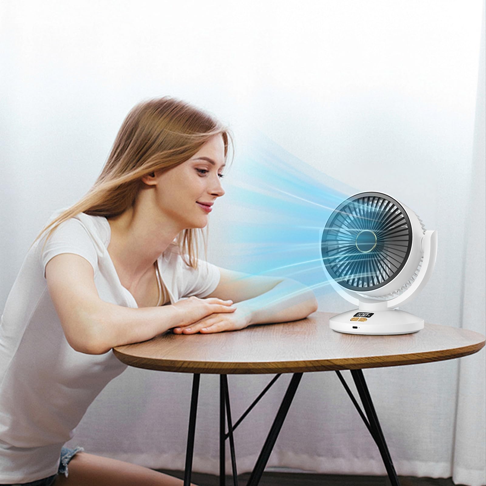 Ventilador de circulación de aire, pantalla digital, ventilador oscilante