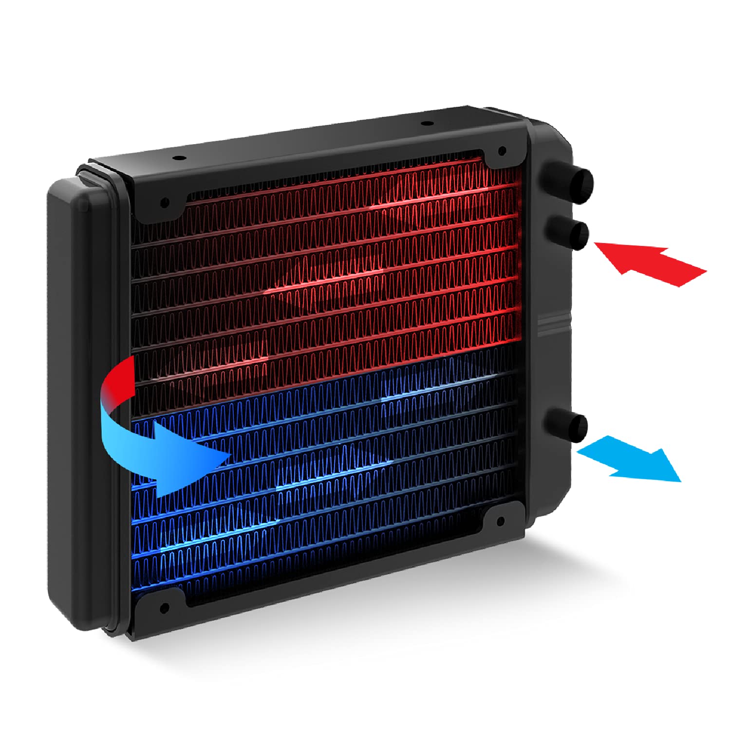 Spirit Of Gamer - LIQUID FORCE 120 ARGB - Kit di raffreddamento ad acqua per processori Intel e AMD - Retroilluminazione RGB indirizzabile a 3 pin / 5 volt - Ventola da 120 mm