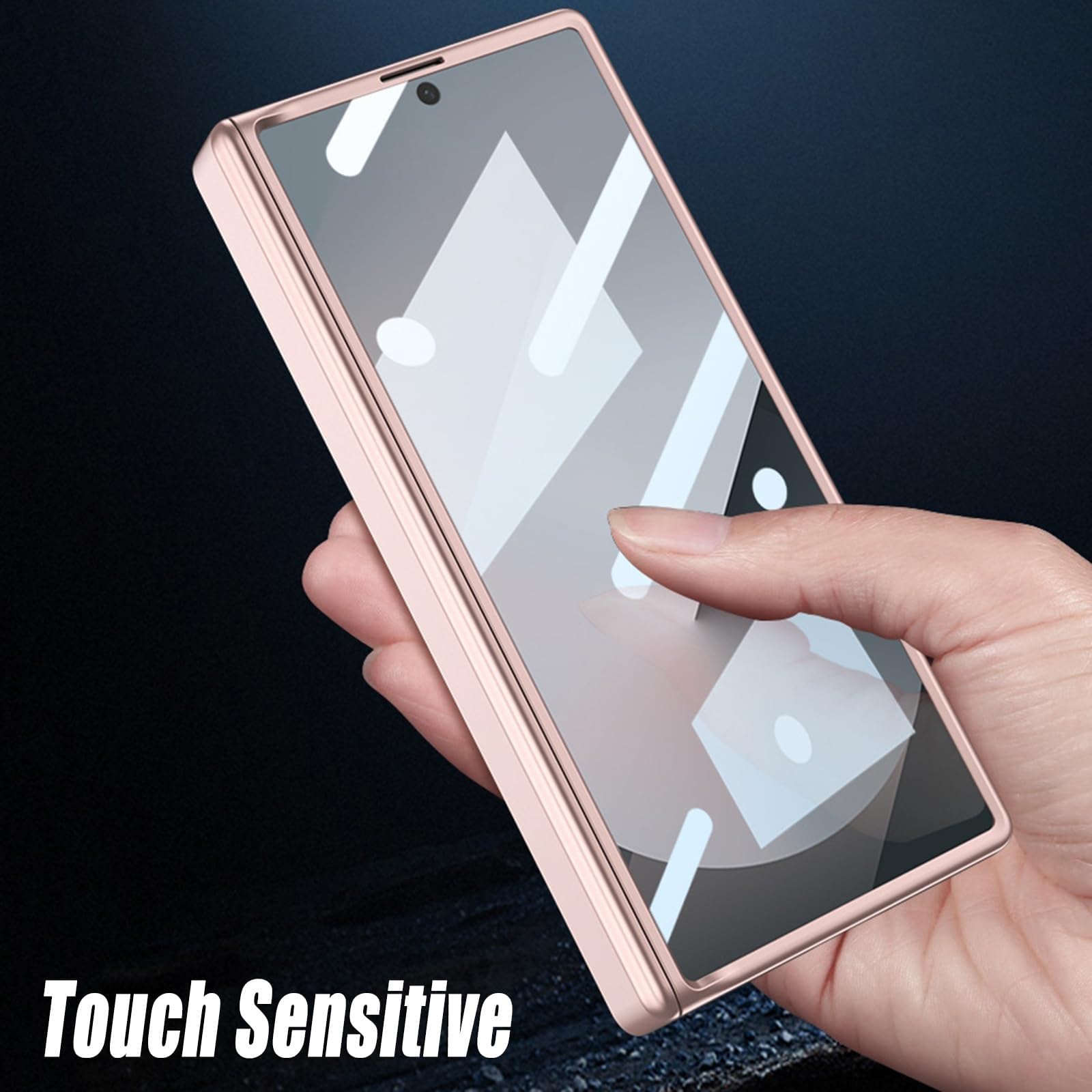 Custodia Per Samsung Galaxy Z Fold 6, Sottile Assorbimento Magnetico Custodia Con Cerniera Portapenne, Custodia Protettiva Antiurto(Blu)