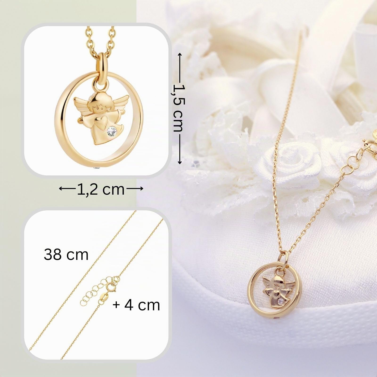 fish Klassische Goldkette Mit Anhänger Aus Gold 333 Für Jungen Und Mädchen