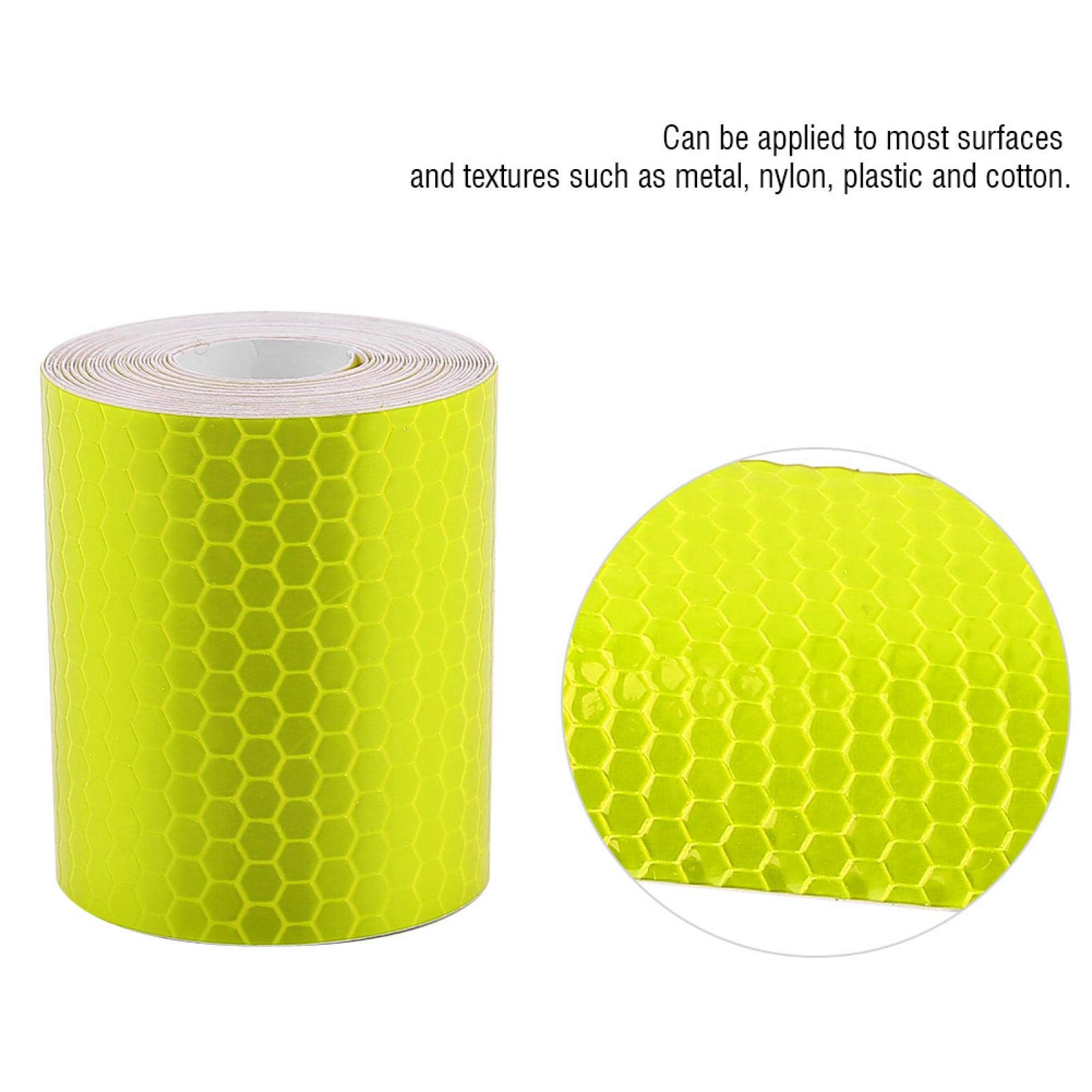 10m X 5cm Yellow Reflective Tape Self Adhesive Waterproof For Street Helmets Bicycle Motorcycle