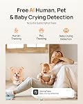 Anona 4K UHD Caméra intérieure, Caméra de sécurité Pet/Dog/Baby avec application téléphonique, 360°Pan-Tilt, 2,4G/5G Wi-Fi double bande 6, Détection automatique, Détection de Crying de personne/petite/bébé, Mode de confidentialité, Audio bidirectionnel, paquet de 2