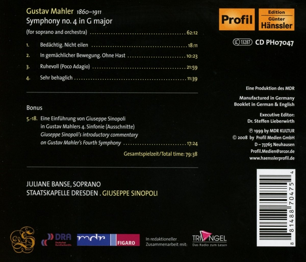 Gustav Mahler : Symphonie N°4