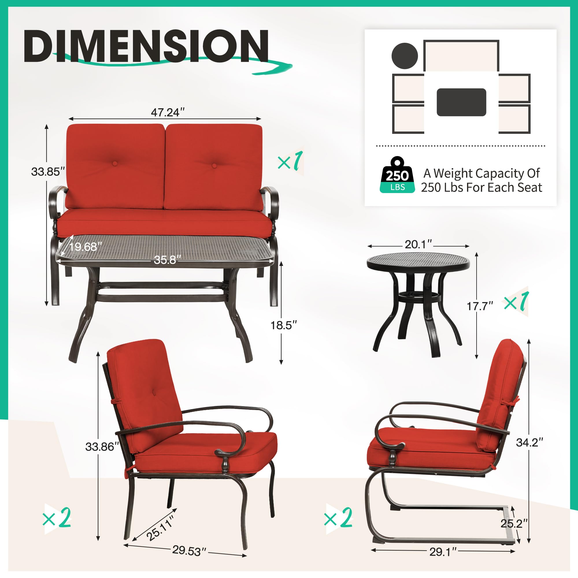 wrought iron bouncy chairs