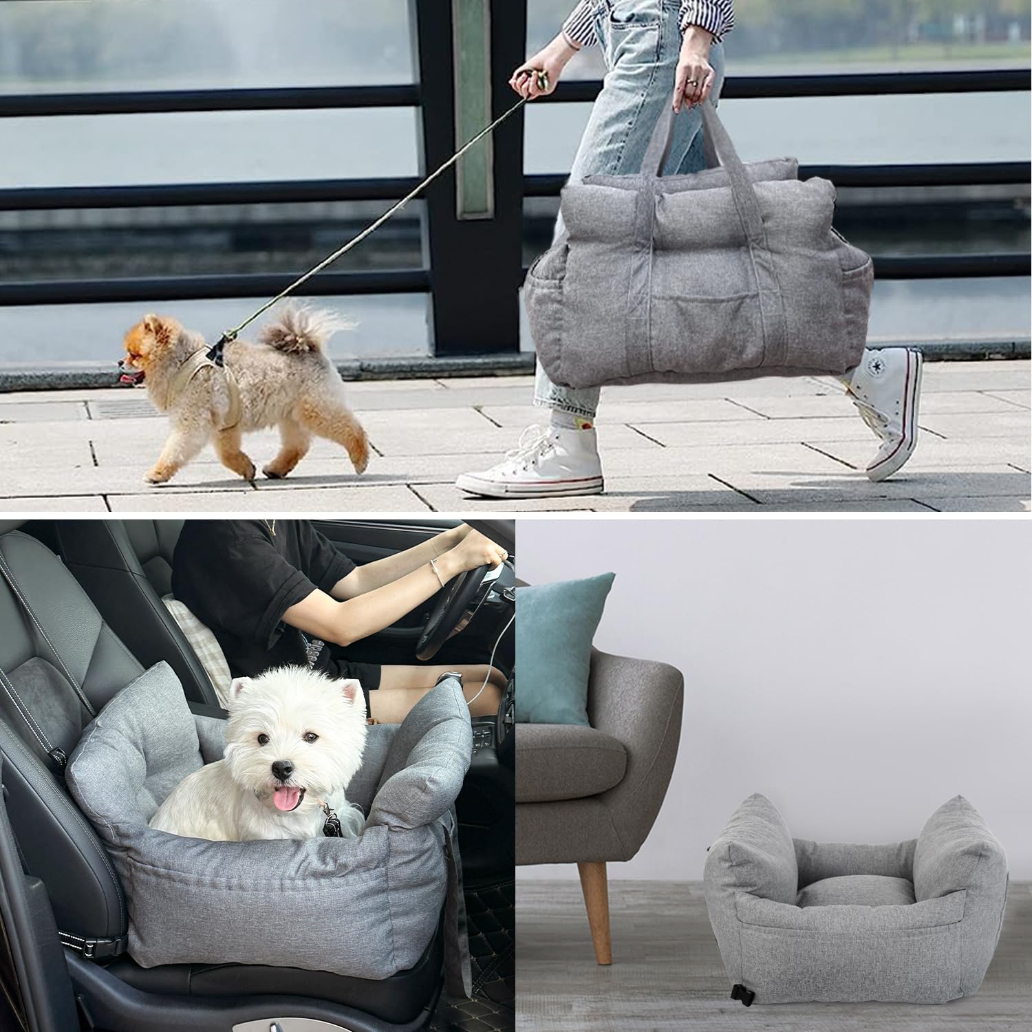 Amazon.co.jp: ペット用 ドライブボックス ふわふわ 犬 猫用 キャリー