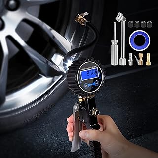 OOWOLF Tire Pressure Gauge with Inflator, Digital Tire Inflator with Pressure Gauge, Premium Digital Tire Gauge 200 PSI, 4...