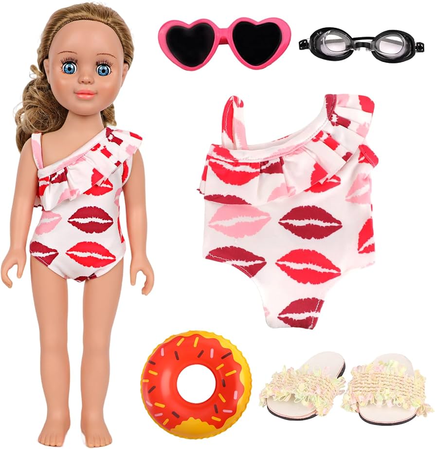 Doll swim ring セット Amazon.com: MSYO 18 Inch Doll Swimsuit Accessories Set - Complete