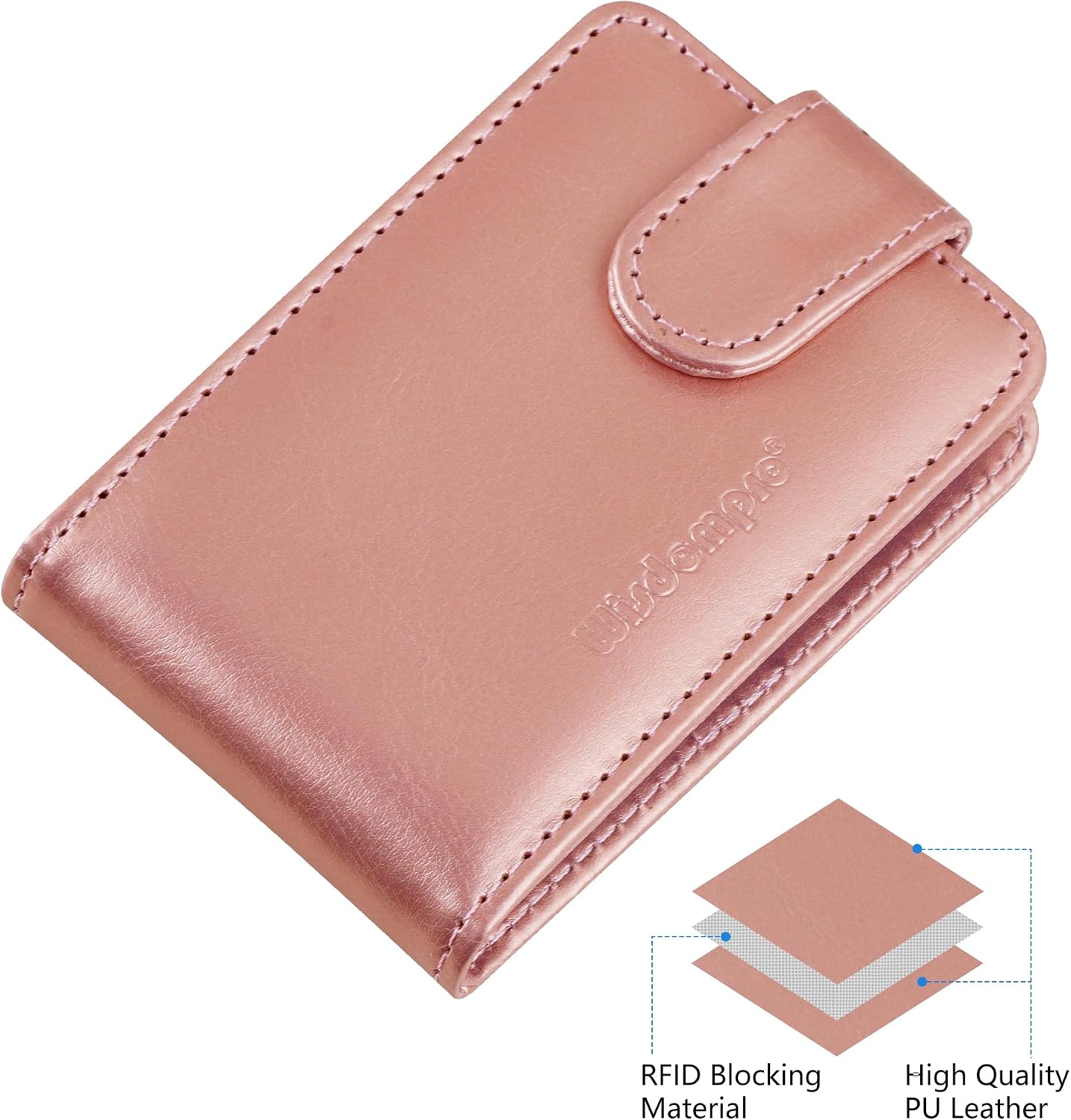 Wisdompro Credit Card Holder, RFID Blocking Wallet Debit Card Protector image 2