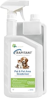 Rapitant Pet & Pet Area Deodoriser Spray 1l, Powerful Odour Eliminator for Dog & Cat Urine, Pet safe Non-Toxic Formula, Fa... Price In India
