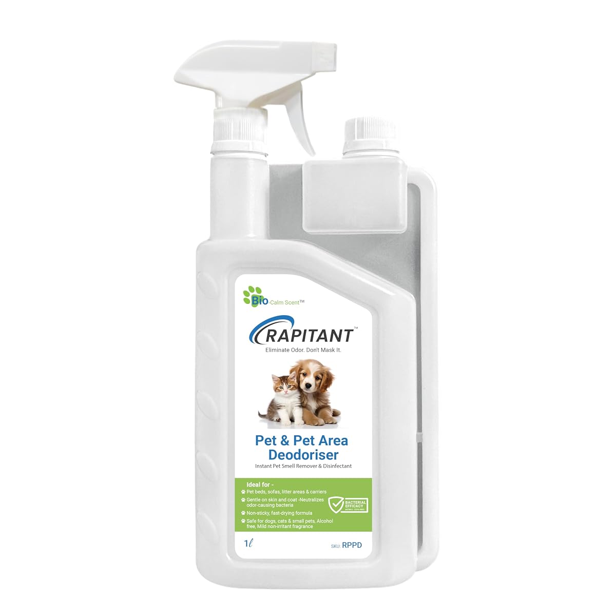 Rapitant Pet & Pet Area Deodoriser Spray 1l, Powerful Odour Eliminator for Dog