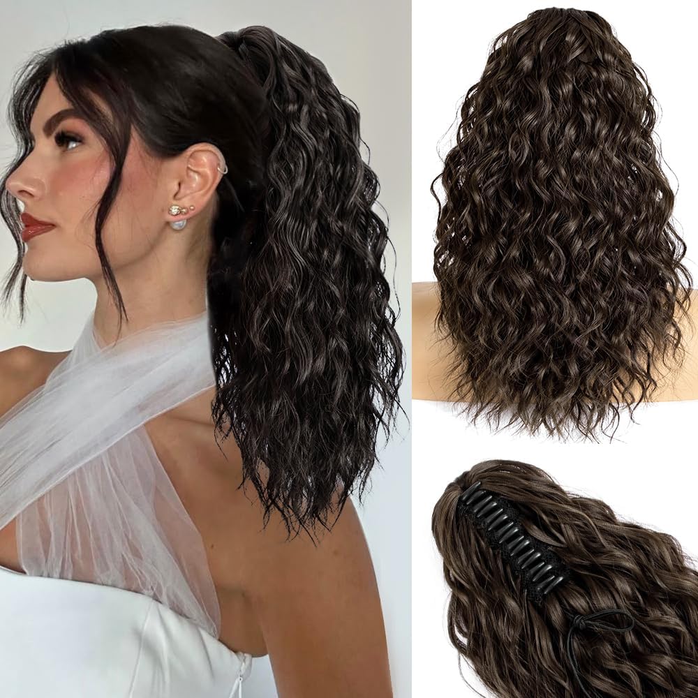 Claw Clip Ponytail Extension - 18" Long Curly Hair
