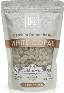 White Copal Resin Incense 1.1 lb (500g) - Natural Damar Resin for Meditation & Rituals