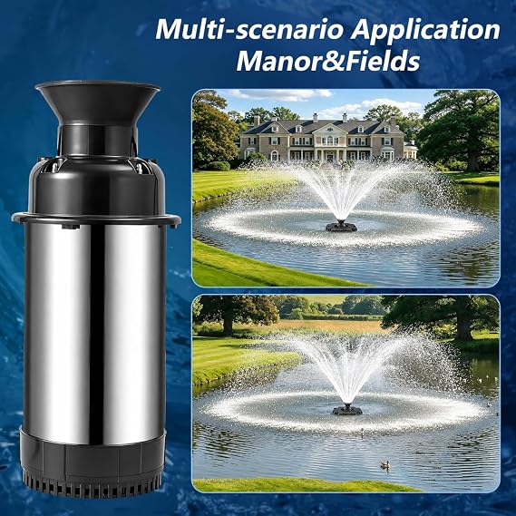 Pond Fountain Aerator,1HP 110V 750W Fountain Pump