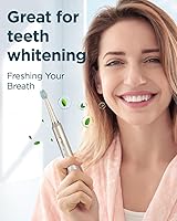 Vista 51 de Rtauys - Cepillo de dientes eléctrico y sónico M5 para adultos y adolescentes, con 8 cabezales de cepillo, de alta potencia, con estuche de viaje, 3