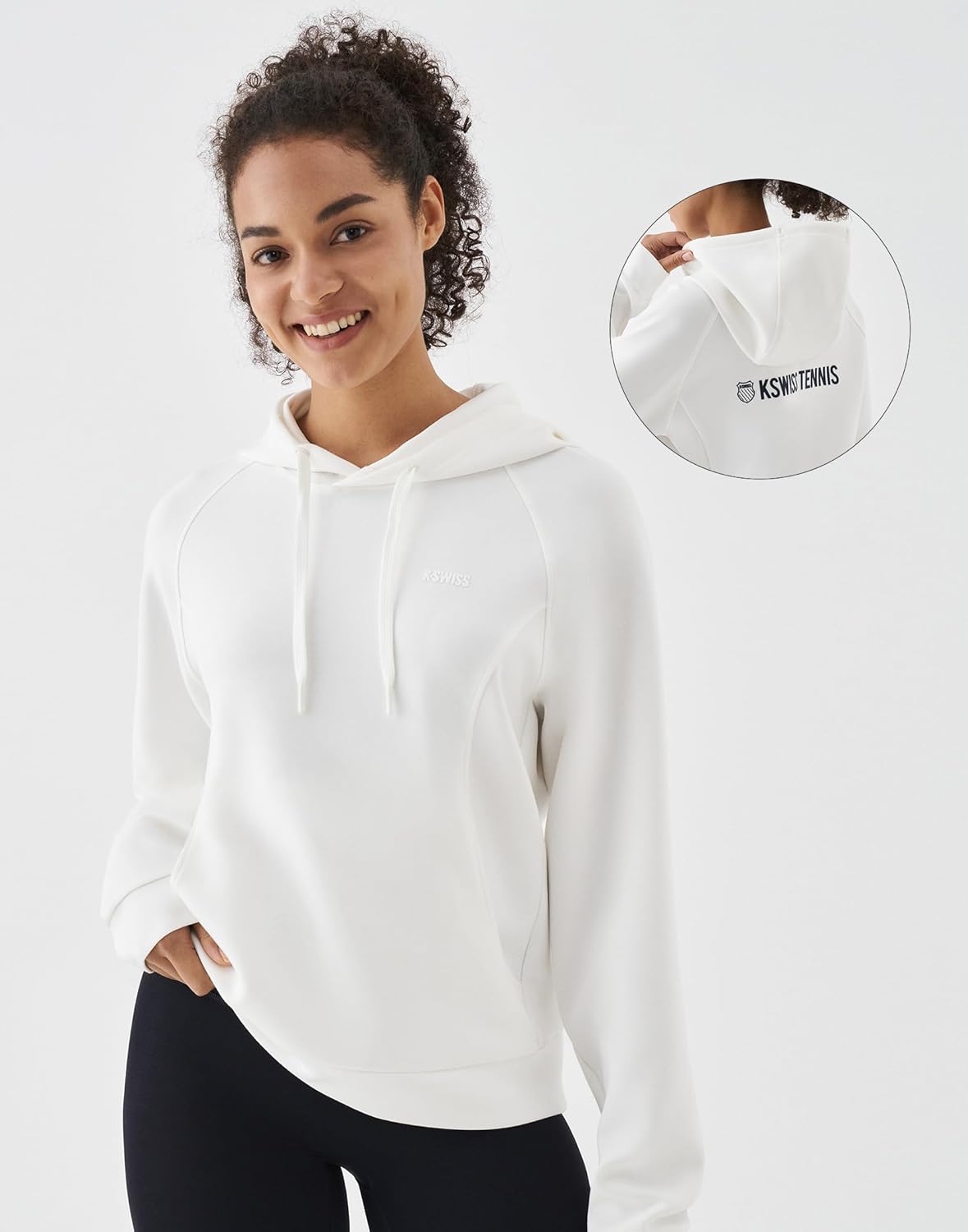 K-Swiss Hoodies for Women - Long Sleeve Pullover Hooded Sweatshirt with Pocket Casual Athletic Workout Top - Image 5