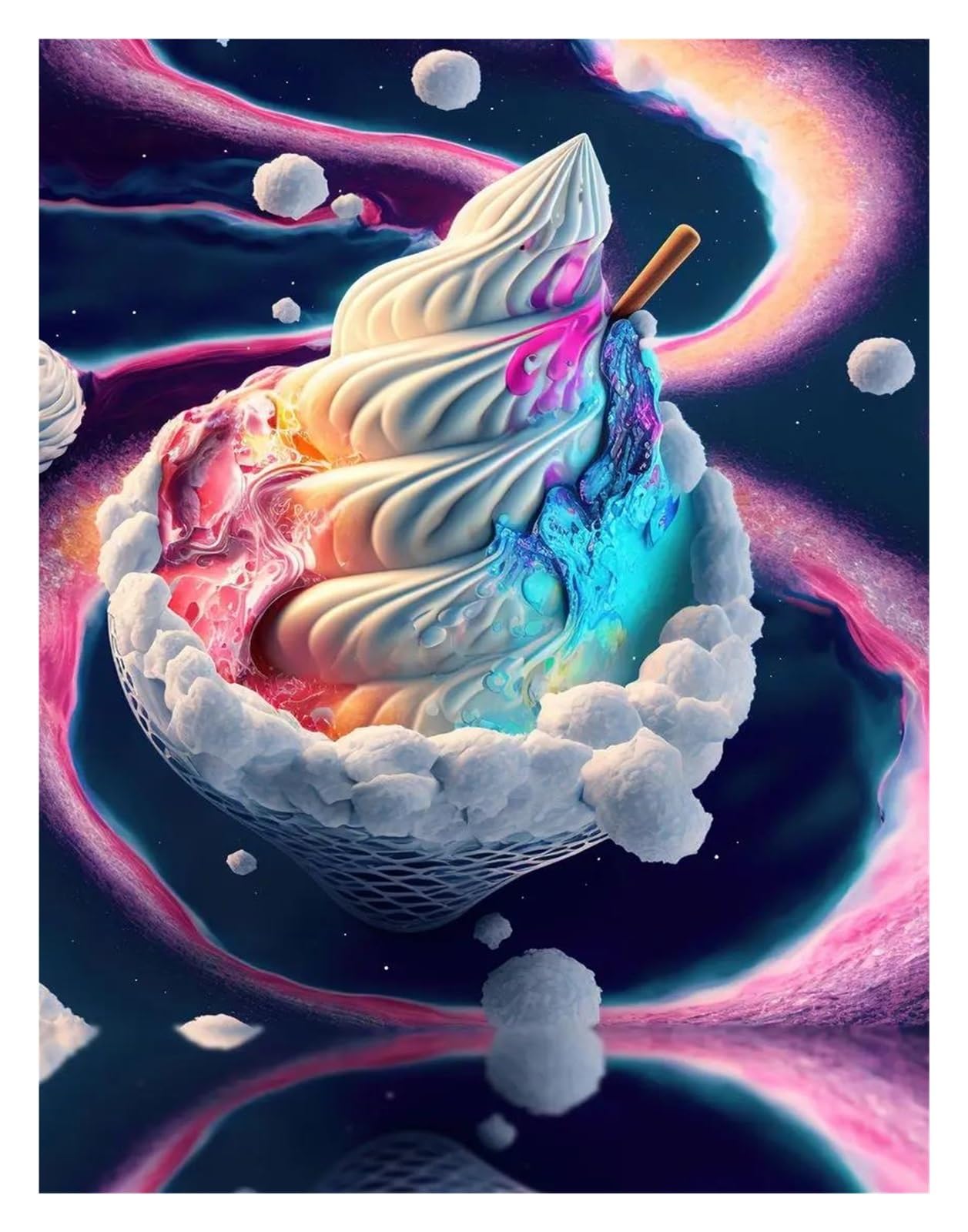 Peinture Artistique de Crème Glacée pour Réveiller Vos Murs