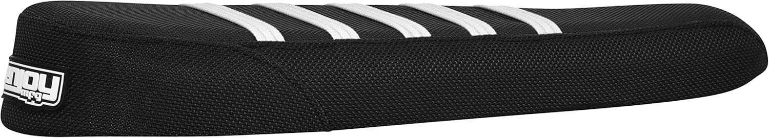 Enjoy Mfg Seat Cover - Compatible with Super73 '2-Up' S1, S2, R & RX eBike #367 (Black w/White Ribs)