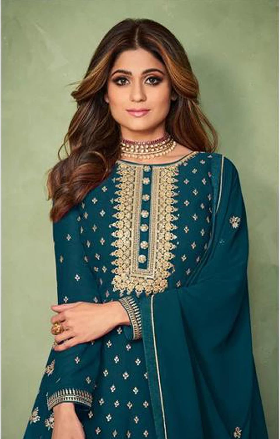 Ready to Wear Indian Pakistani Ethnic Designer Anarkali Gown with Dupatta Suits