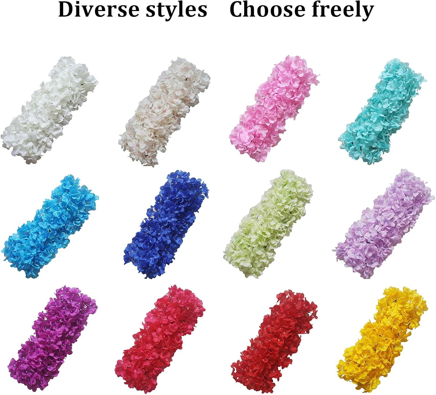 オーナメントフラワーローフラワーウォールデコレーション、長方形の花センターピース、結婚式のダイニングテーブルフラワーセンターピース、