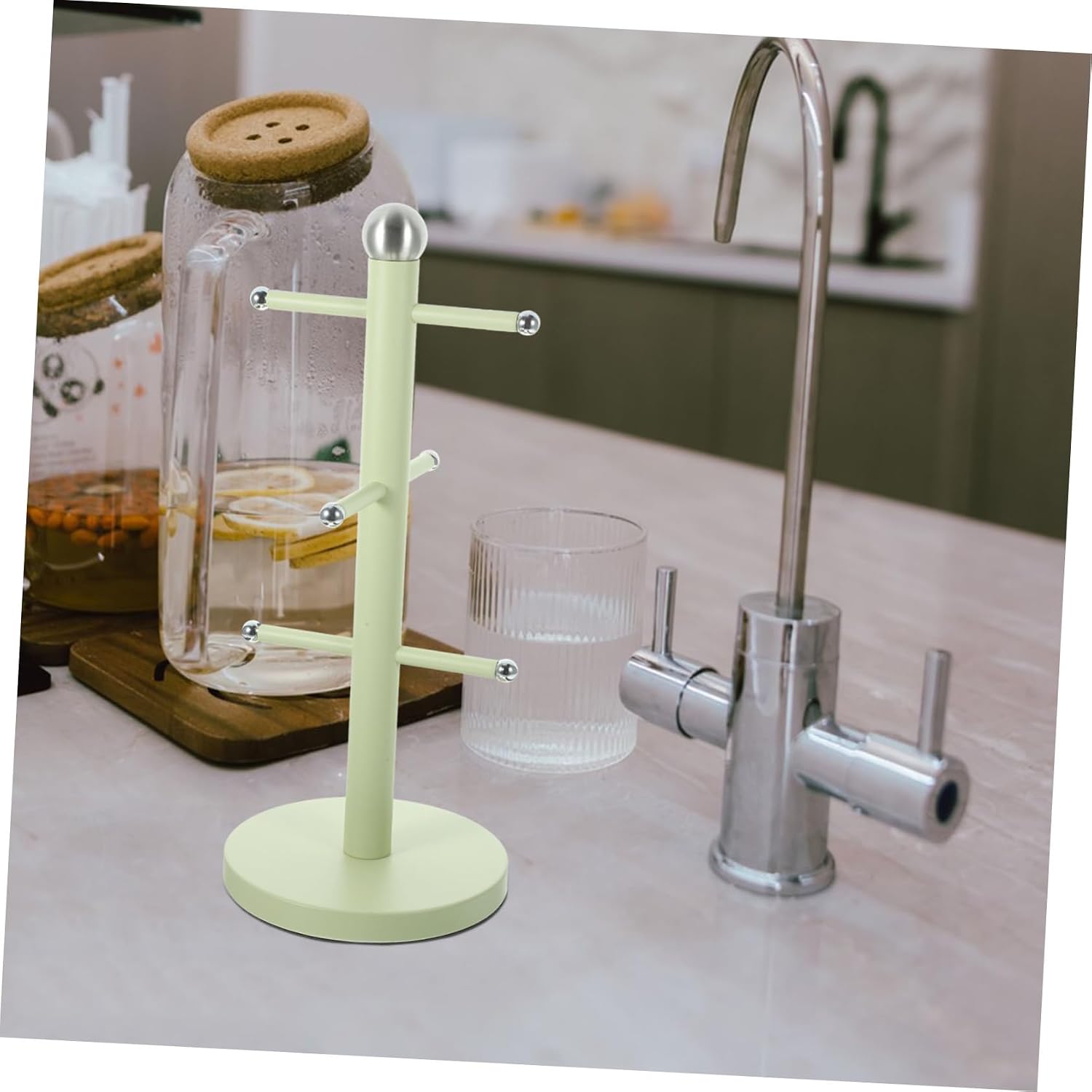 Iron Mug Holder Tree Sturdy Cup Organizer for Home Kitchen Elegant Coffee Mug Rack with Smooth Edges for Keeping Your Space Tidy and Functional