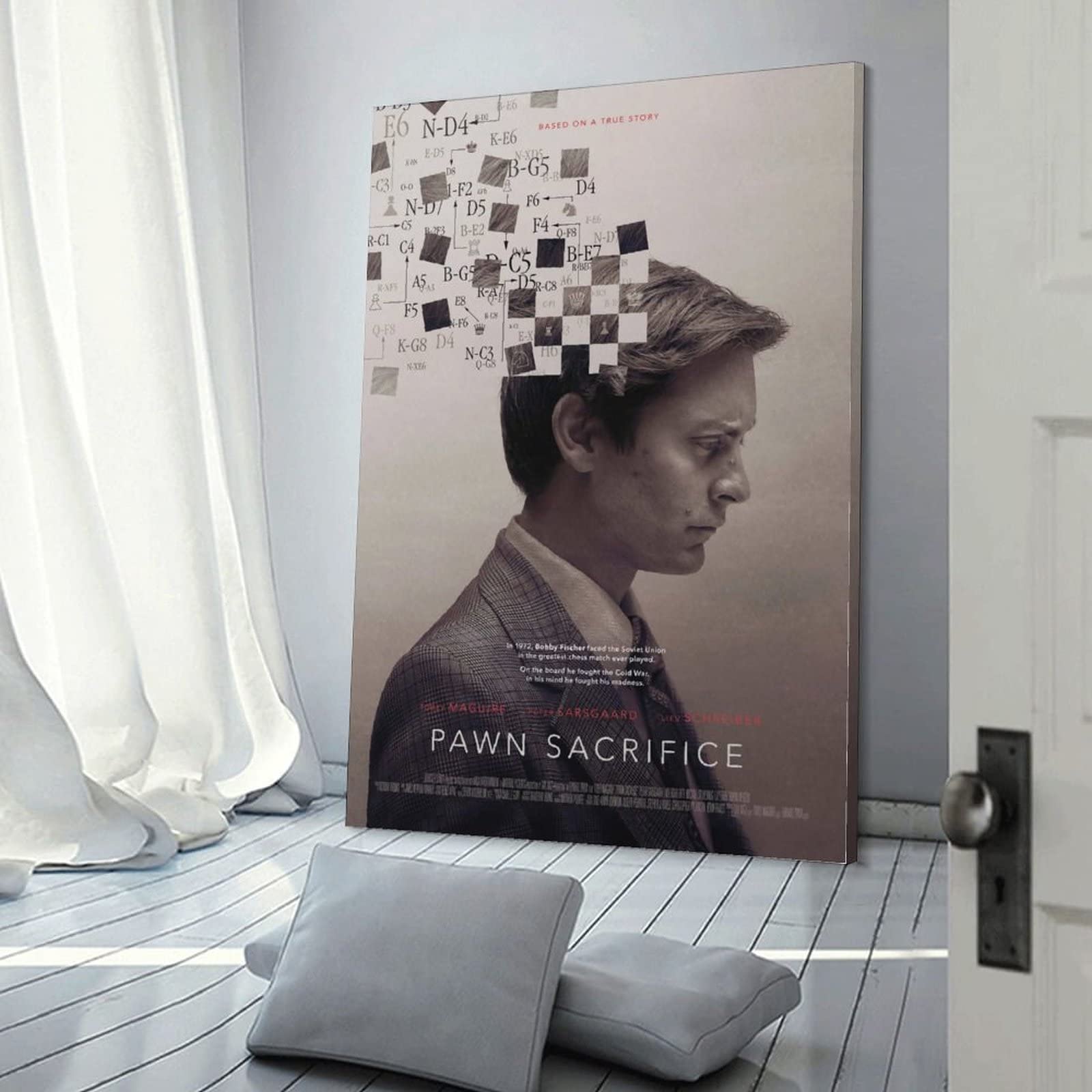 Poster di film biografico del pegno Sacrificio della pedina artistica da parete su tela, poster per soggiorno, camera da letto, 50 x 75 cm