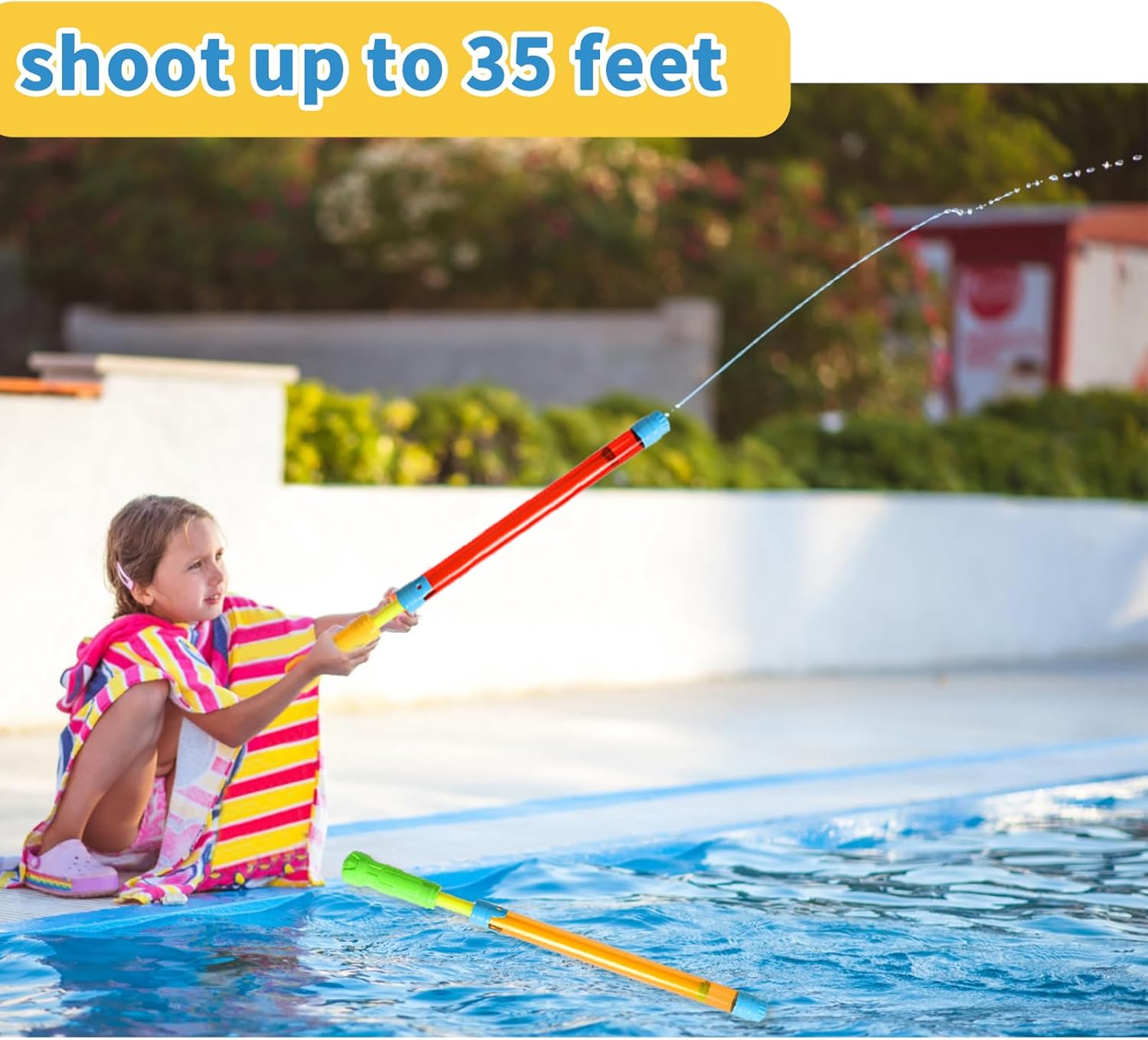 6 Pack Powerful Water Toy Guns, 16.5 Inch High Capacity Squirt Guns for Kids & Adults, Summer Swimming Pool Beach Sand Water Fighting Toys, Party Favors