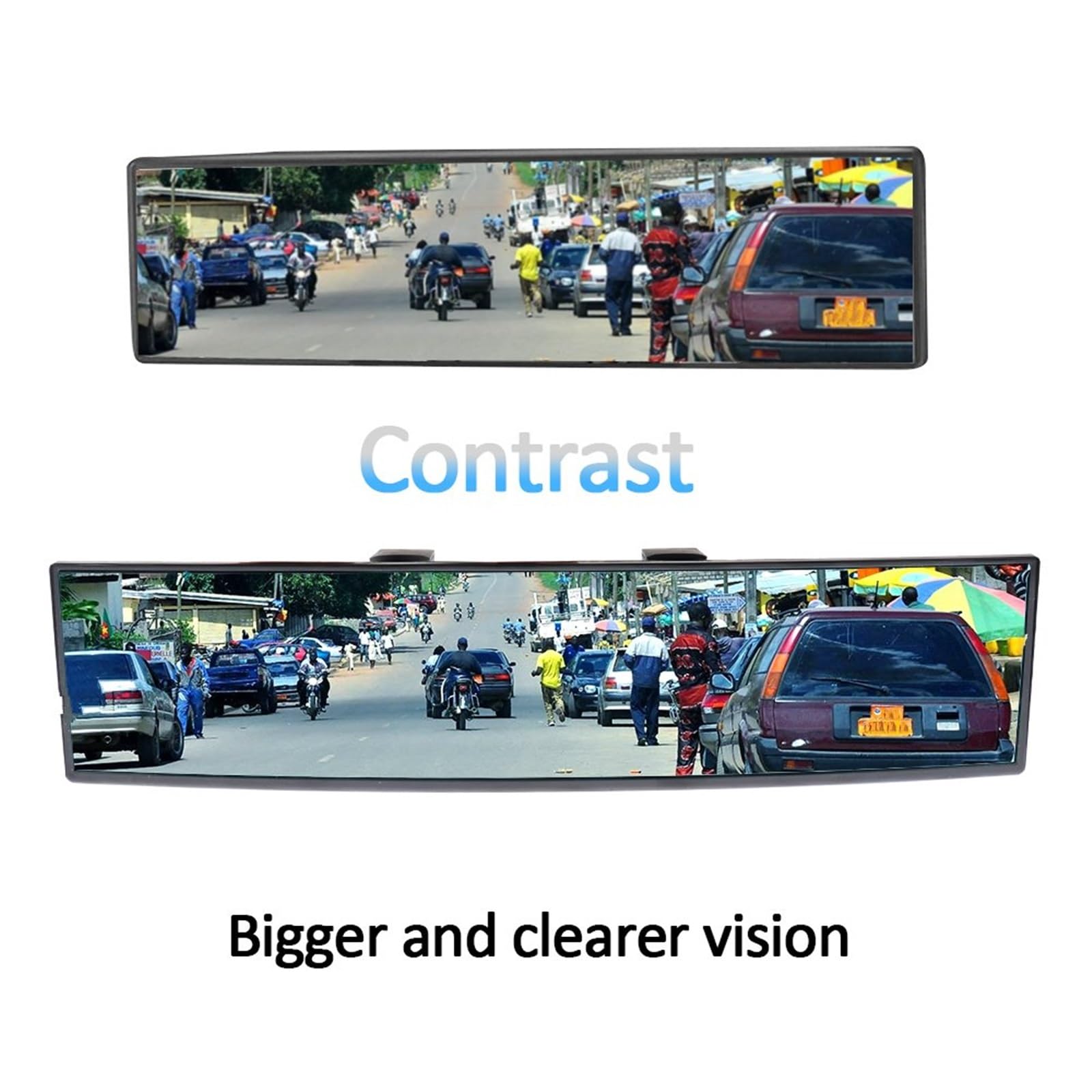 Voiture Bébé Miroirs Rétroviseur Grand Angle Panoramique Assistant Grande Vision Intérieur Moniteur Automobile Accessoires Universel Intérieur Couverture Garniture Panneau d'air Comma(Anti-glare Blue)