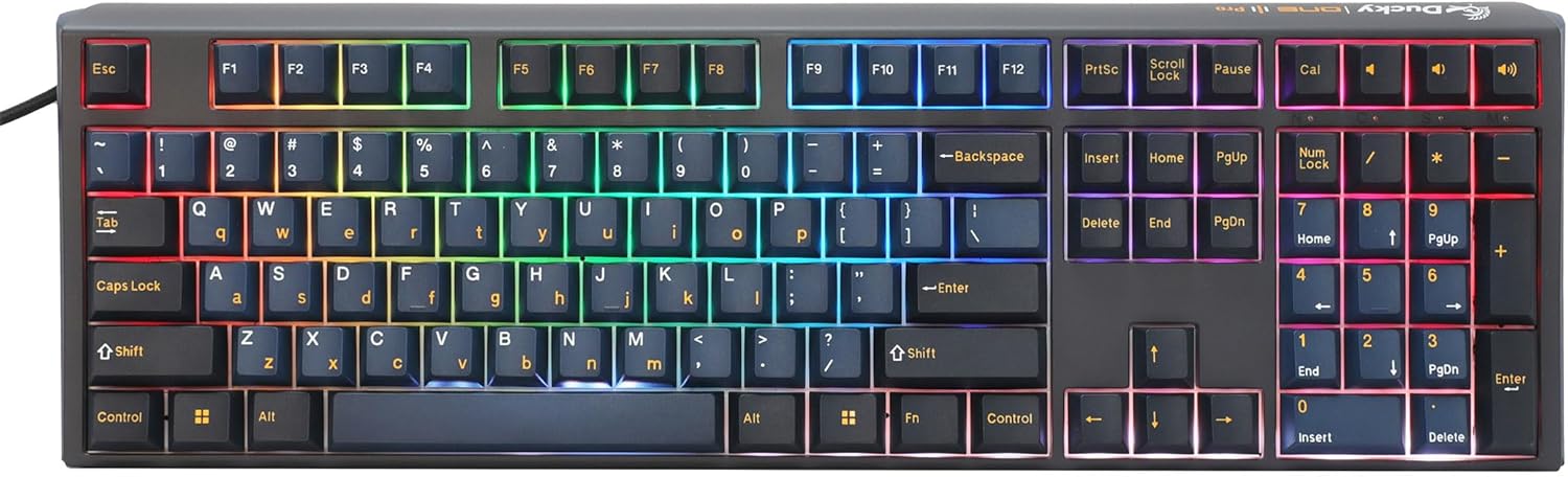 Ducky One 3 Pro Nazca Mechanical Keyboard with vibrant RGB lighting