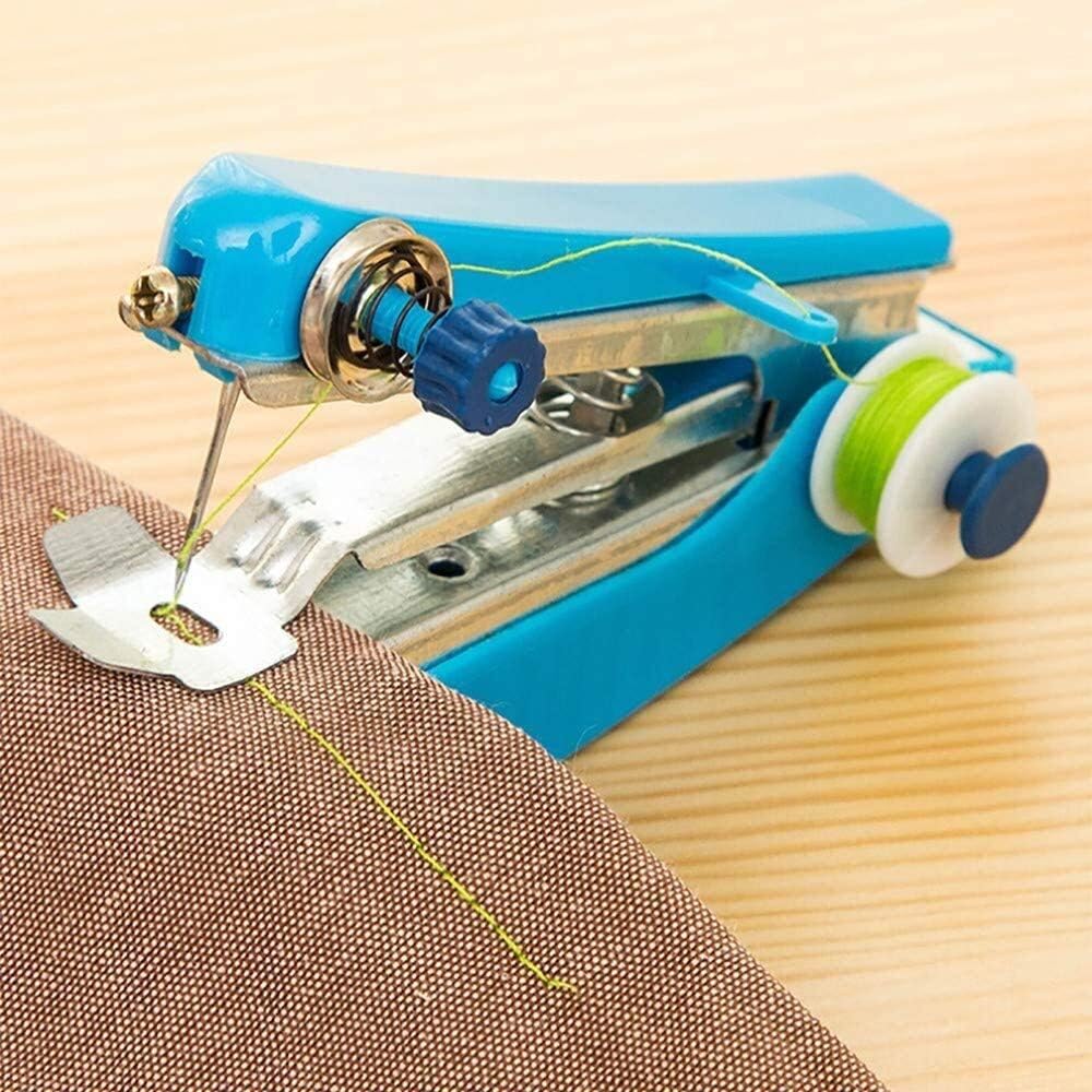 QYH DED Spritumn Mini Handheld Sewing Machine, Stitch Machine Portable Fabric Curtains Cordless Electric Stitch Household Tool For Fabric, Clothing, Home Travel Use Universal