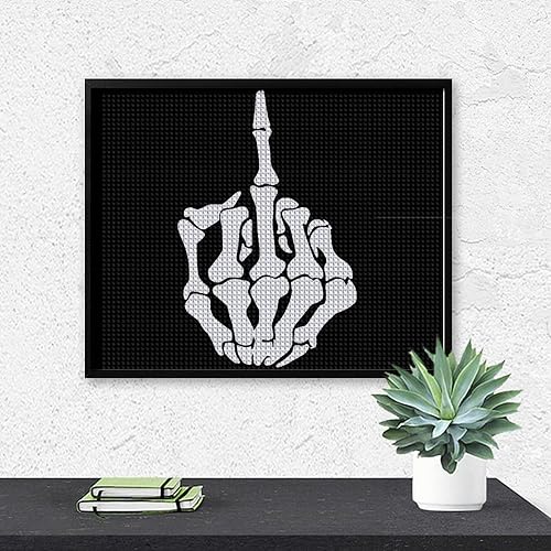 Miniatura 5 de Fuck Off - Kit de pintura de diamante 5D con dedos medios, imágenes de taladro completo, manualidades para decoración de pared del hogar, para