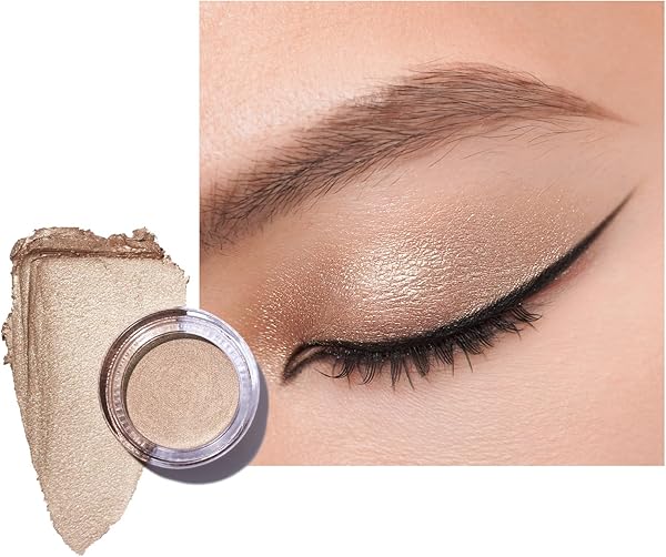 OULAC Fard a Paupiere Creme, Fard a Paupiere Paillette Sépia, Tient le Maquillage Pendant 12 Heures +, Résistant à la Transpiration, Résistant Aux Plis, Vegan | 06g (23) Light Luxury - 1