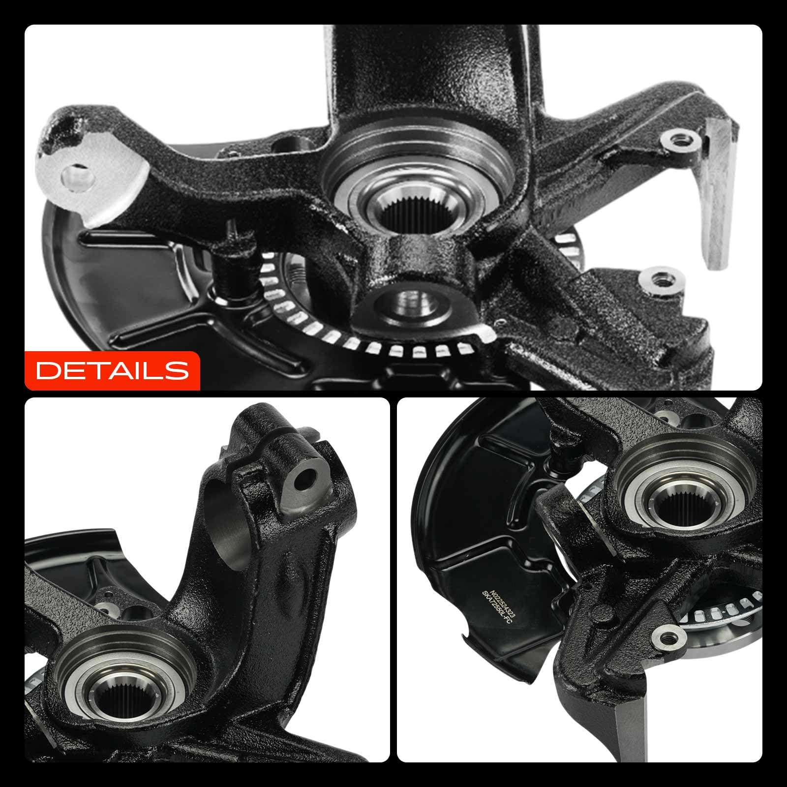 Frankberg Fusée d'Essieu Suspension de Roue Avant Gauche Compatible avec Golf IV 1J1 Golf IV Variant 1J5 A3 8L1 Leon 1M1 O.c.t.a.v.i.a I Break 1U5 B.o.r.a Remplacer# 1J0407255N