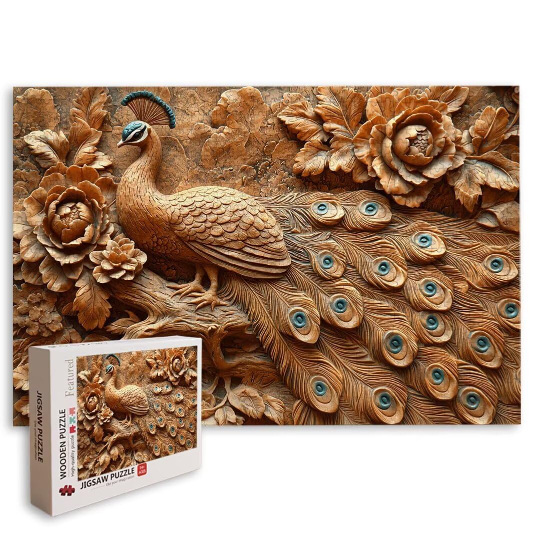 Puzzle 2000 Pezzi, Puzzle Pavone, Misura: 100x71cm, Regalo Donna/Uomo -8721