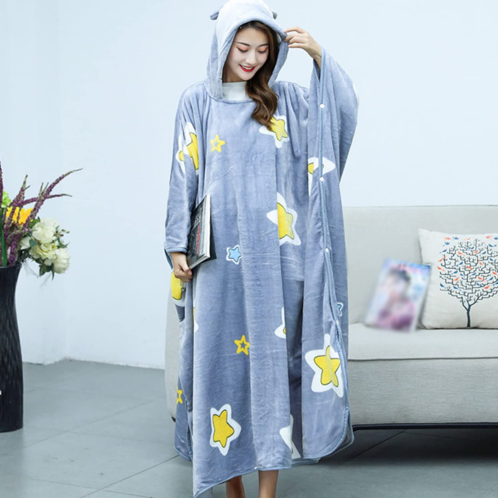 専用❤超暖か♥Wボア♥シングルお布団⭐ボアケット♥抹茶みるく♥ Amazon｜SCTX 着る毛布 ポンチョ ルームウェア あったか 暖かい