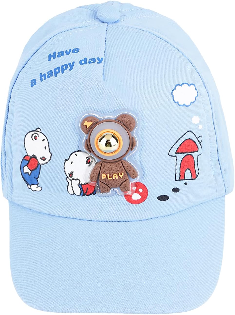 PASSION PETALSPrinted Teddy Baseball Cap for Kids Boys and Girls 1-3Years