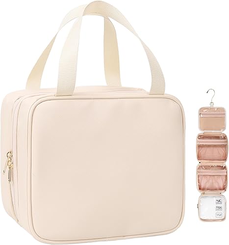 Neceser colgante, bolsa de maquillaje de viaje, aprobada por la TSA, bolsa transparente para artículos de tocador, bolsa de cosméticos impermeable,