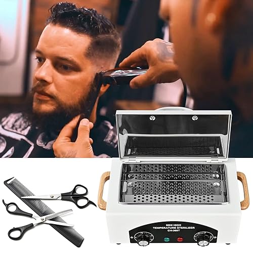 Miniatura 8 de Caja de limpieza de herramientas de metal de alta temperatura, 110 V, 300 W, 1,5 L, con temporizador, manicura, pedicura, spa, peluquería, equipo de