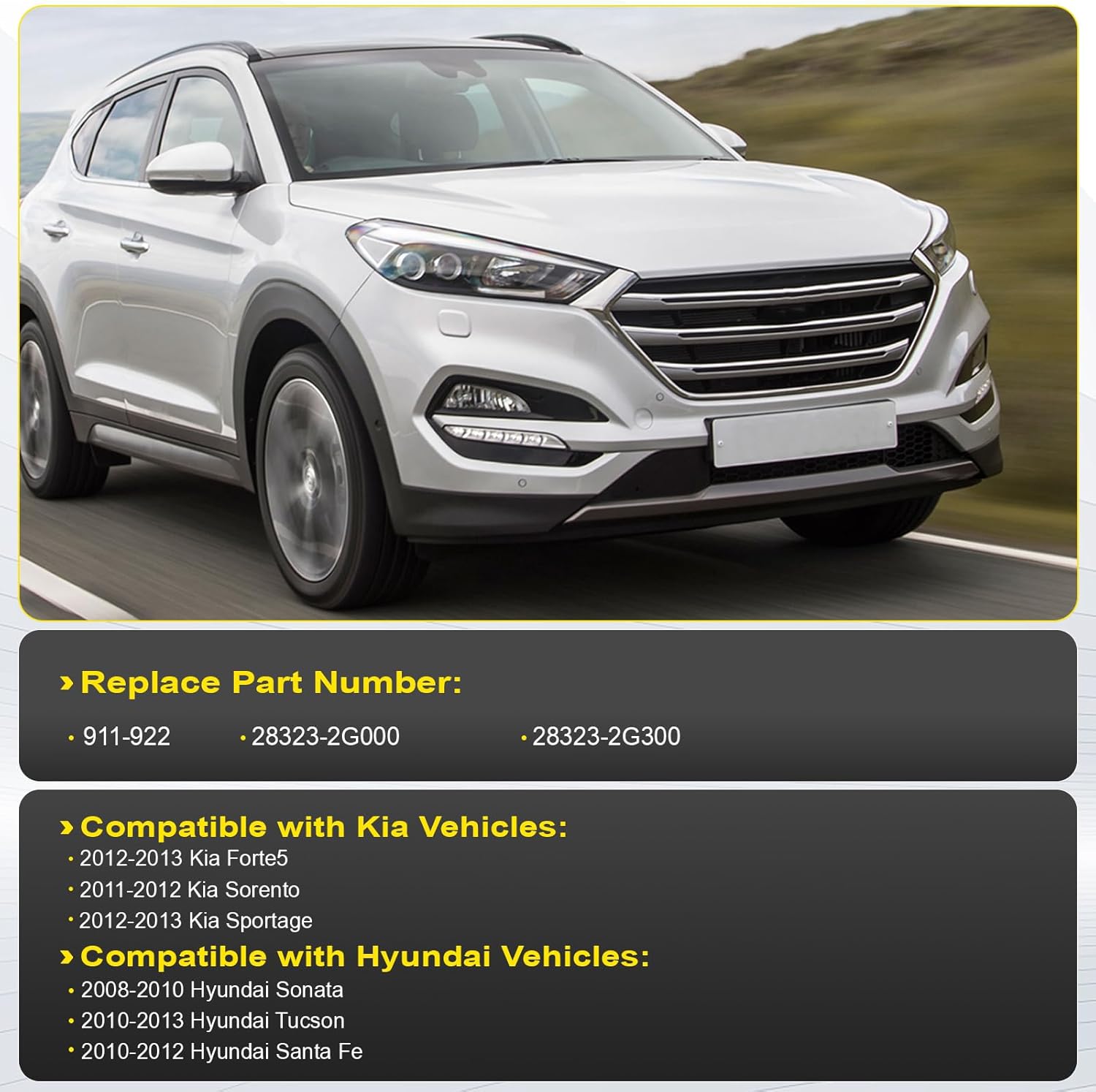 911-922 Engine Intake Manifold Runner Control Motor Valve Fit for 2008-2013 Hyundai Kia Tucson Fe Sonata Forte Sorento Sportage, Replace 28323-2G000 28323-2G300