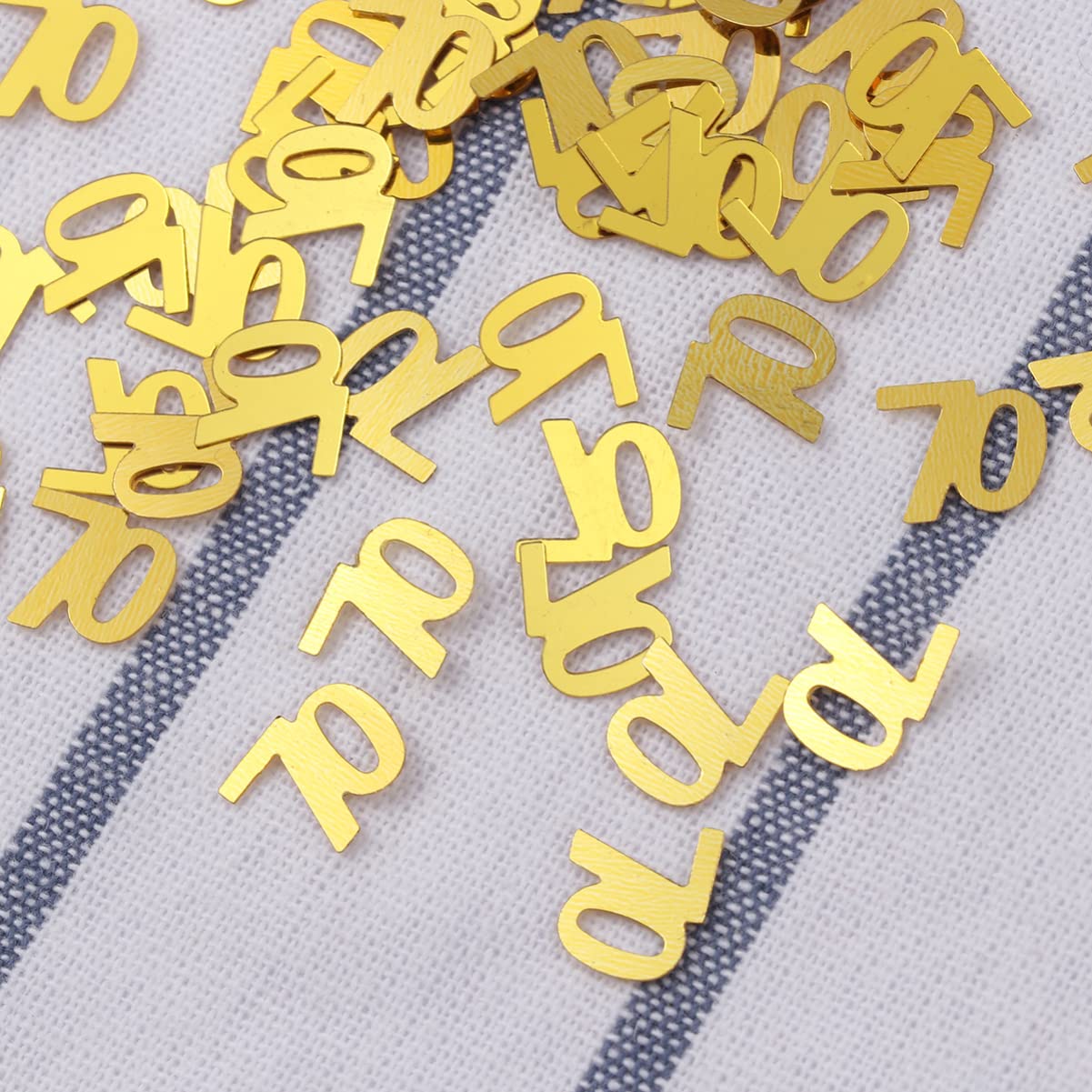 Amosfun Konfetti Set – 1200 Stück Goldene Pailletten, Für Geburtstag & Jubiläen, 1 X 1,2 Cm