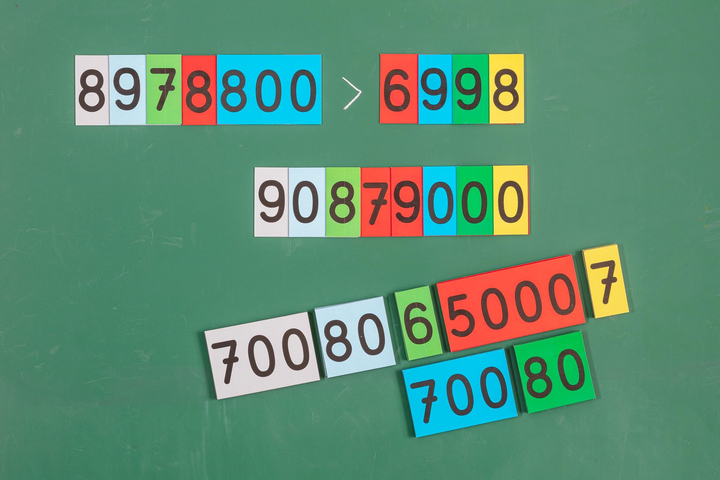 WISSNER® Magnetische Dezimal-Stellenwertkarten (70 Stück) – Mathe