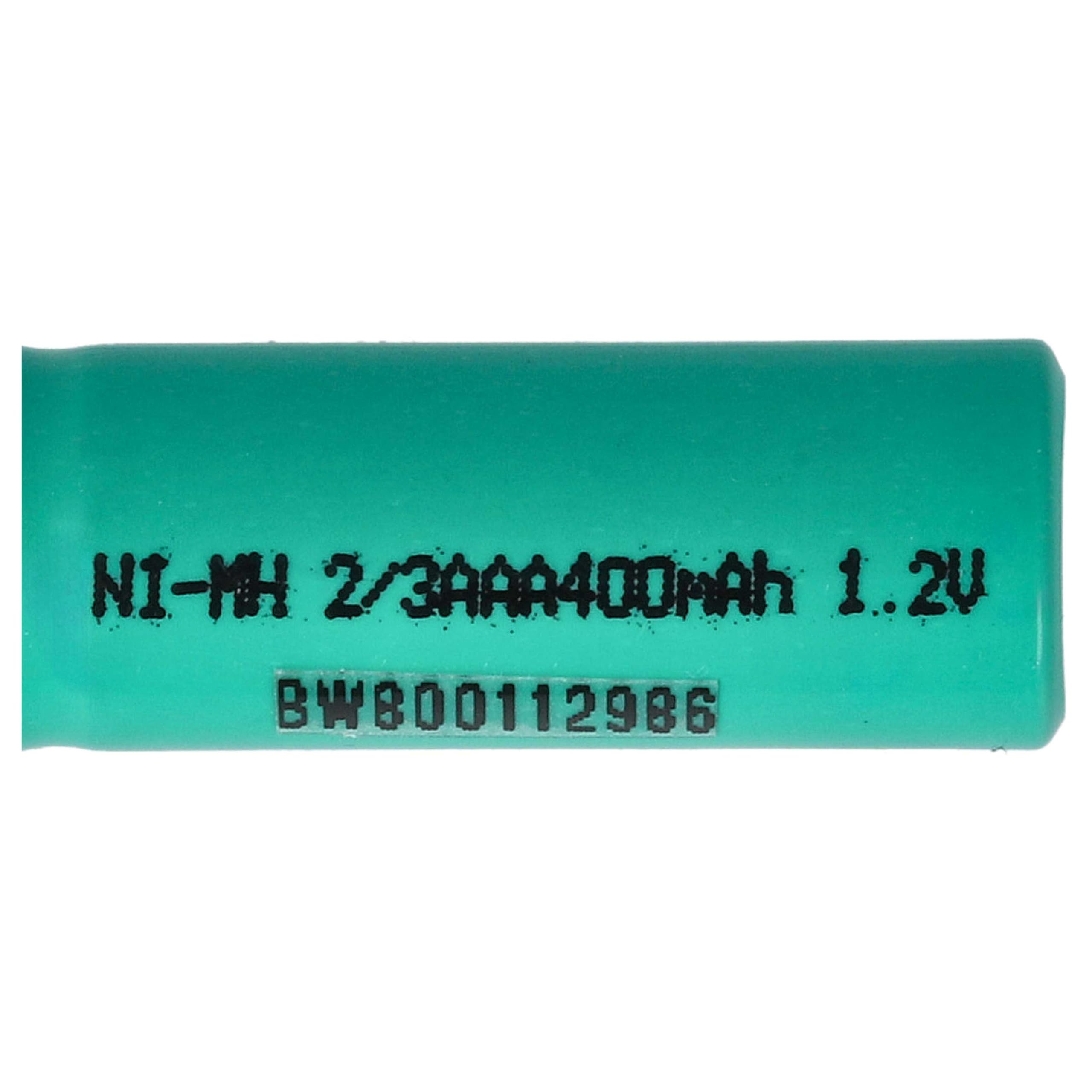 vhbw 10x Akku-Rohzellen Ersatz für 2/3AAA für Akkus