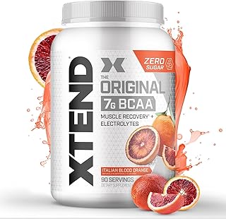 XTEND Original BCAA Powder Italian Blood Orange - ZERO CALORIE, ZERO CARB, ZERO SUGAR - Post Workout Muscle Recovery Drink with Amino Acids - 7g BCAAs for Men & Women - 90 Servings