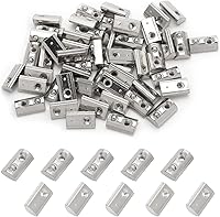 Vista 9 de 25 tuercas en T de extrusión de aluminio M5 Spring T 2020, tuercas de resorte en T enrollables, tuercas de ranura en T medias redondas M5