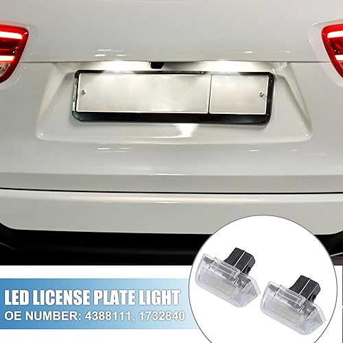 Miniatura 2 de Juego de 2 luces LED blancas para matrícula de automóvil de 6500 K, n. 4388111 3528SMD para Ford Transit MK3 MK4 MK5 MK6 Van 1985-2014 ABS