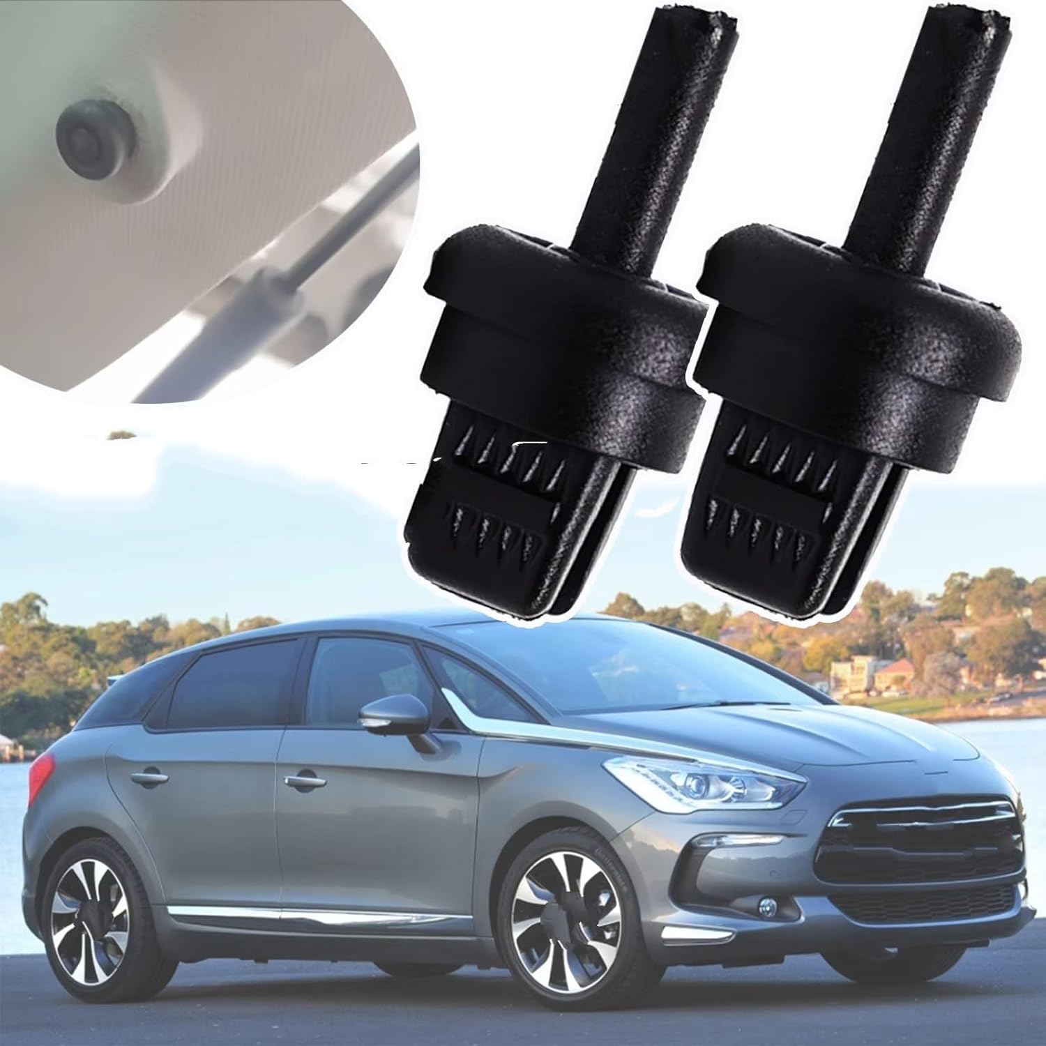 Car Parcel Shelf Strings for Citroen for C4 2010 2011 2012 2013 2014 2015 2016 2017 2018 Car Parcel Shelf Cord Hanger Clips Bracket Pegs Pins 7705099001